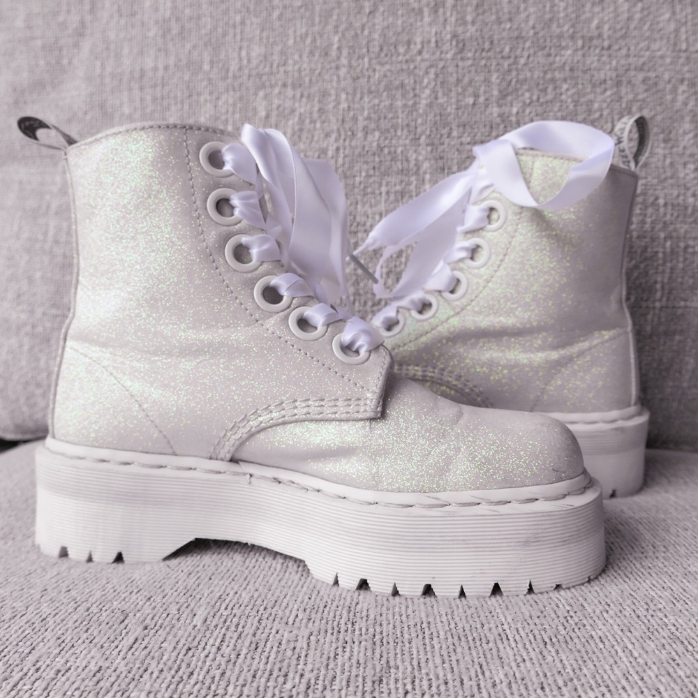 Dr. Marten's White Glitter Molly - Picture 3 of 5